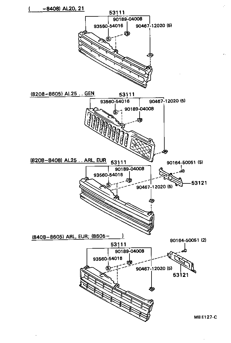  TERCEL |  RADIATOR GRILLE