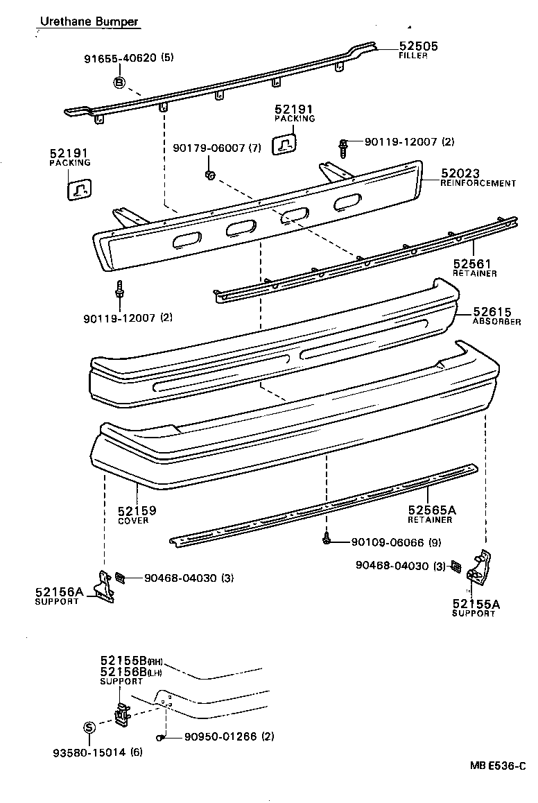  MODEL F |  REAR BUMPER BUMPER STAY