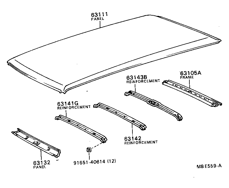  MODEL F |  ROOF PANEL BACK PANEL