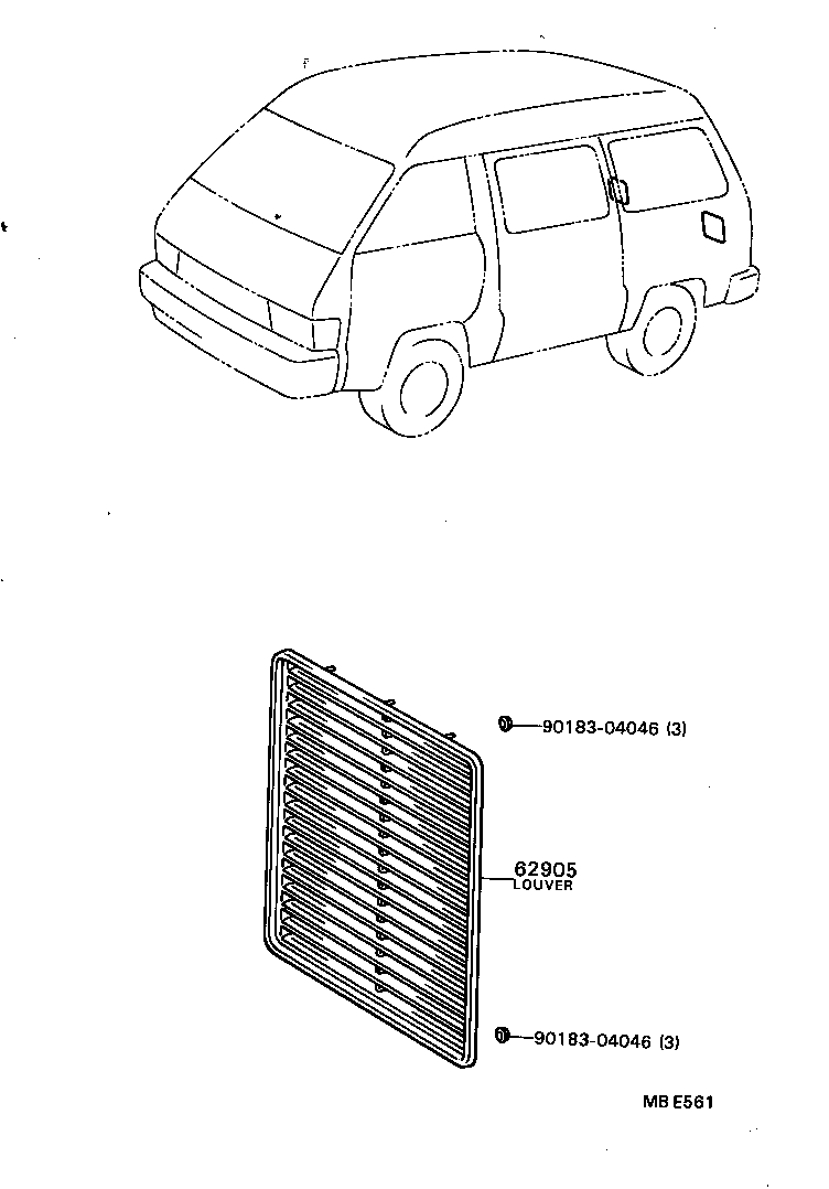  MODEL F |  REAR VENTILATOR ROOF VENTILATOR