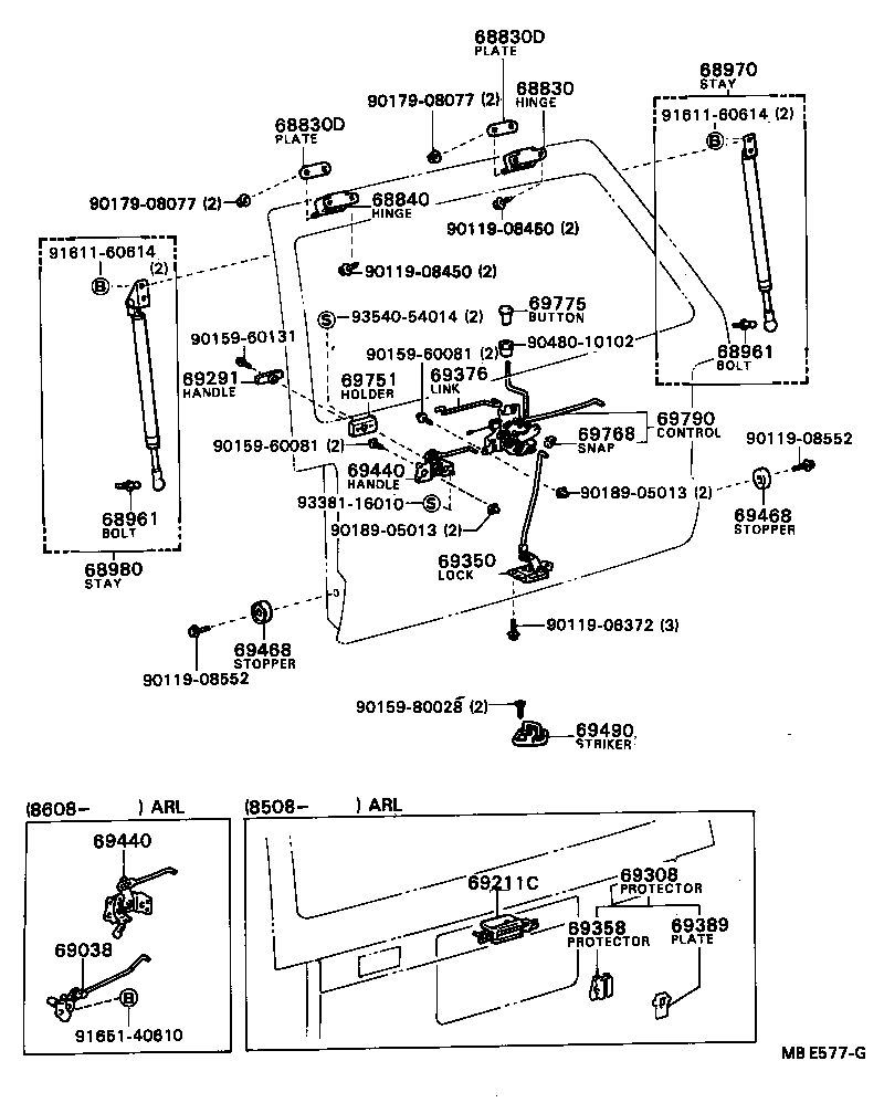  MODEL F |  BACK DOOR LOCK HINGE
