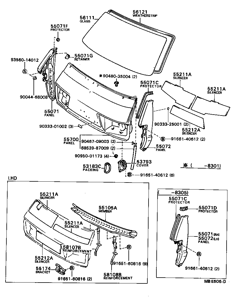  MODEL F |  FRONT PANEL WINDSHIELD GLASS