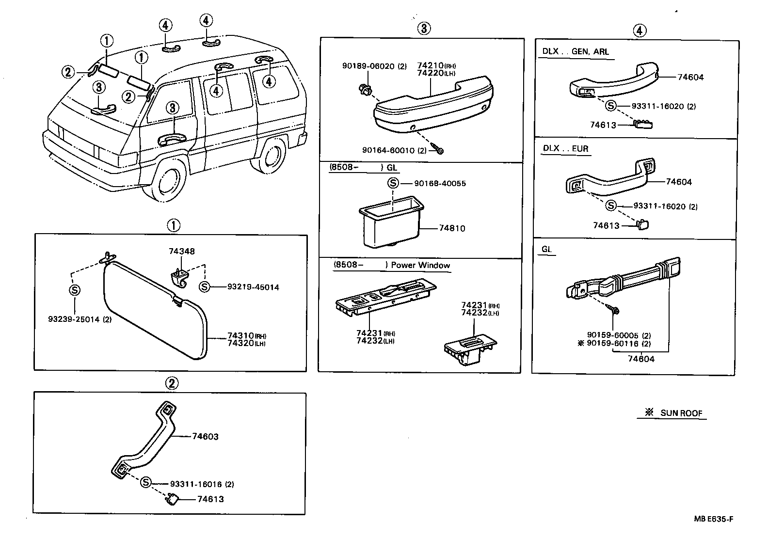  MODEL F |  ARMREST VISOR