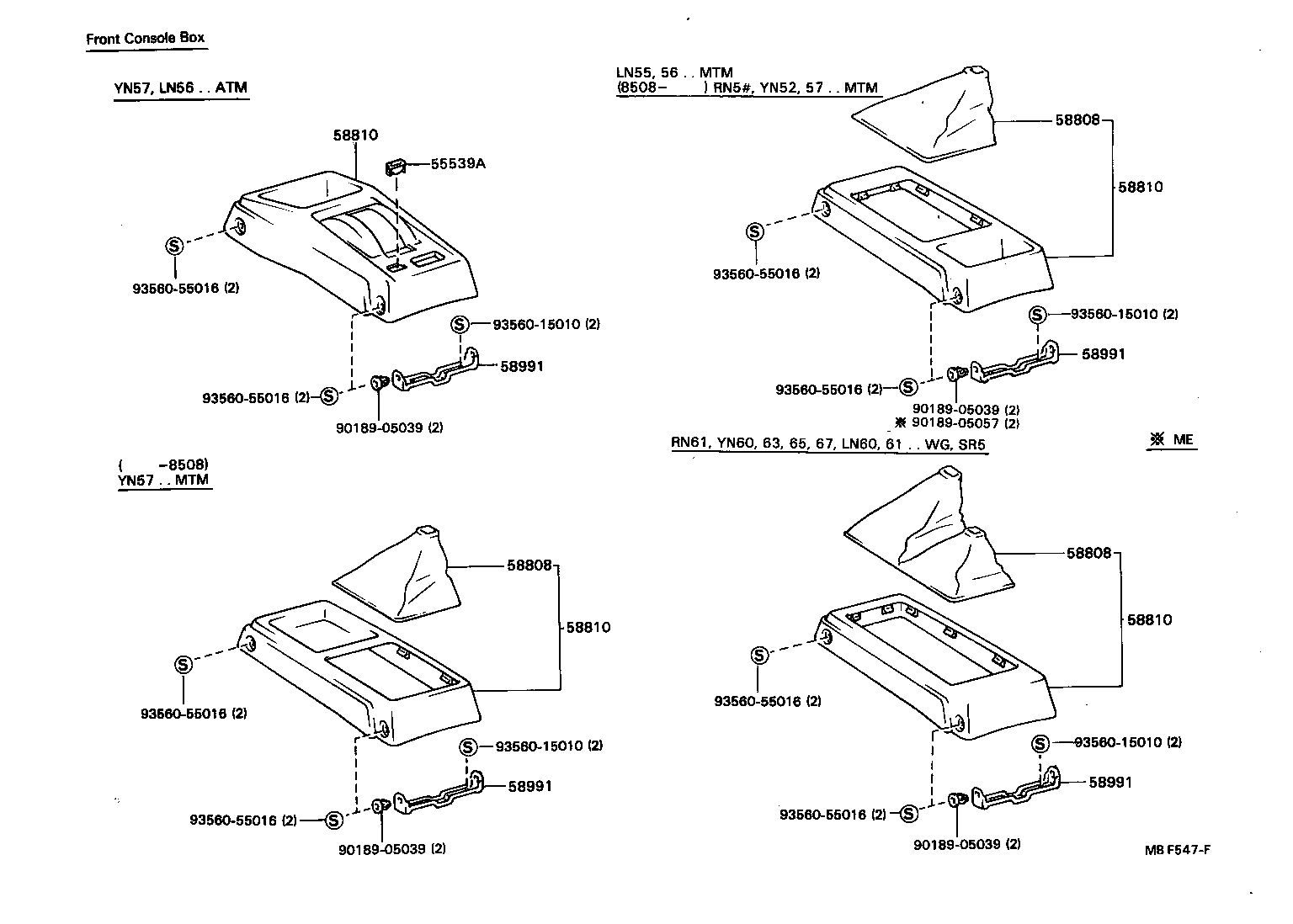  HILUX |  CONSOLE BOX BRACKET