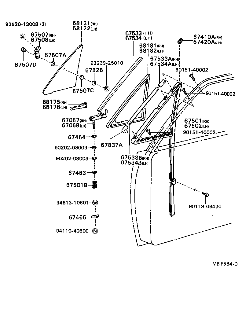  HILUX |  FRONT DOOR VENTILATOR WINDOW