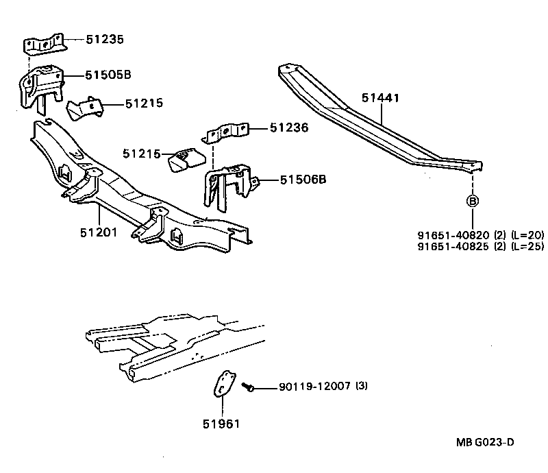  MODEL F |  SUSPENSION CROSSMEMBER UNDER COVER
