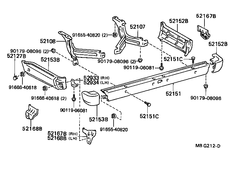  HILUX |  REAR BUMPER BUMPER STAY