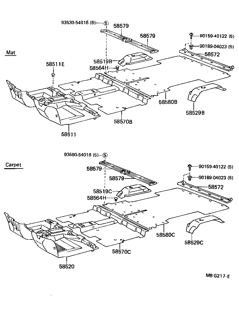  HILUX |  FLOOR MAT SILENCER PAD