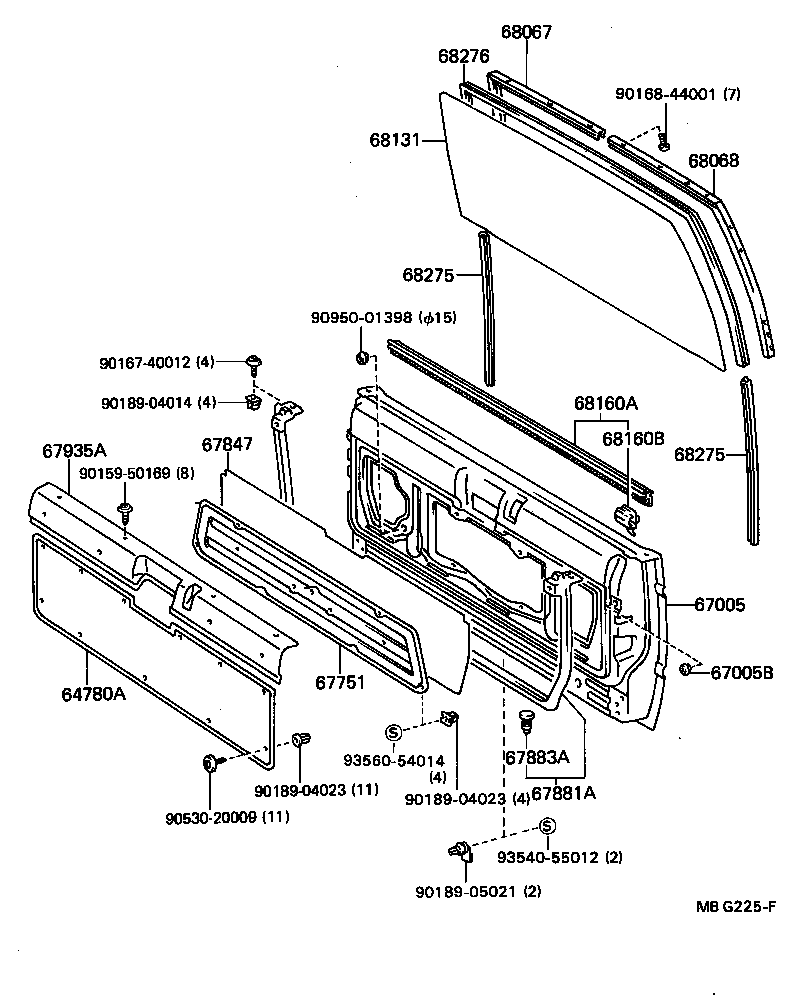  HILUX |  BACK DOOR PANEL GLASS