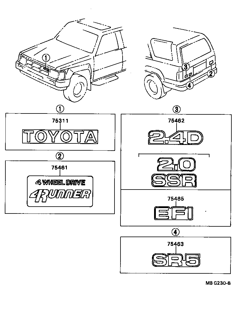  HILUX |  EMBLEM NAME PLATE