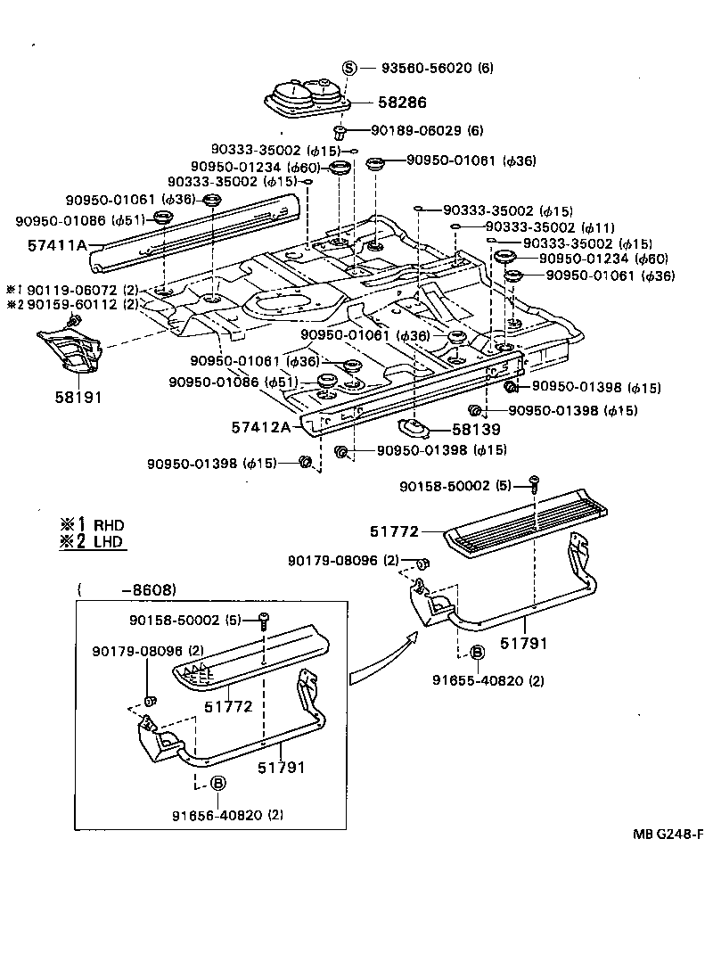  HILUX |  FRONT FLOOR PANEL FRONT FLOOR MEMBER