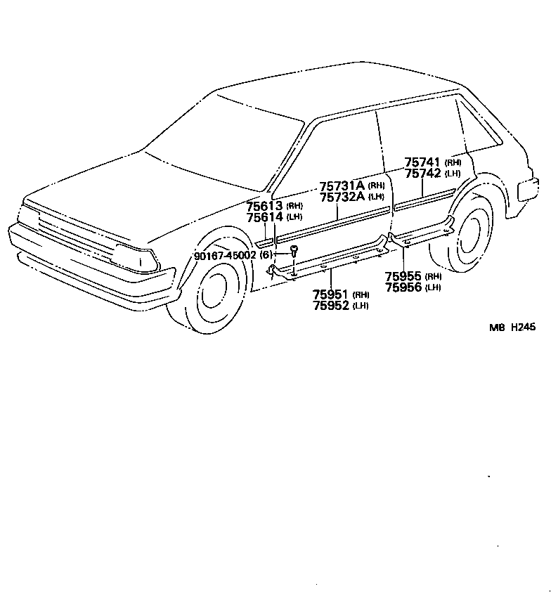  STARLET |  SIDE MOULDING