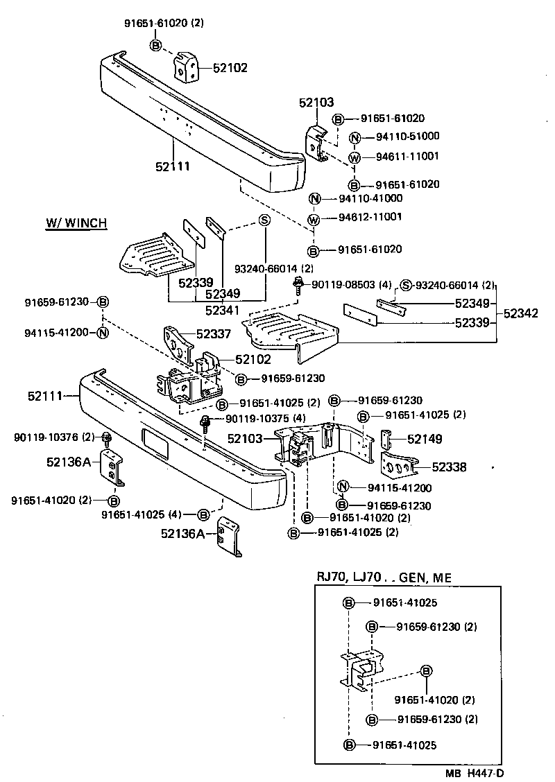  LAND CRUISER 70 |  FRONT BUMPER BUMPER STAY