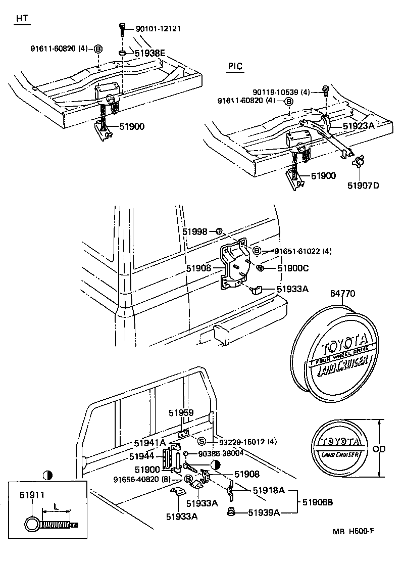  LAND CRUISER 70 |  SPARE WHEEL CARRIER