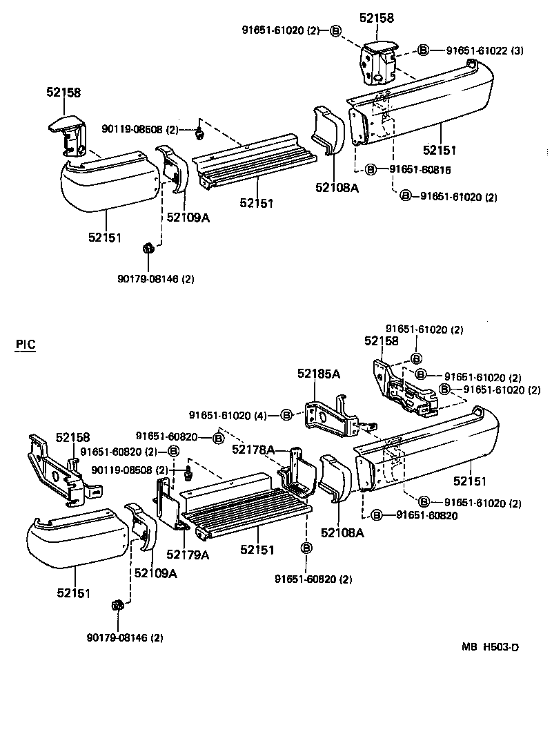  LAND CRUISER 70 |  REAR BUMPER BUMPER STAY