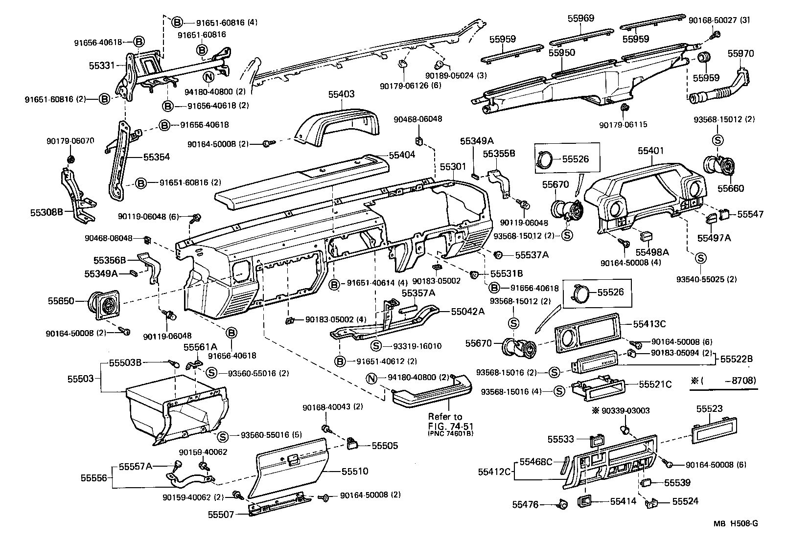  LAND CRUISER 70 |  INSTRUMENT PANEL GLOVE COMPARTMENT
