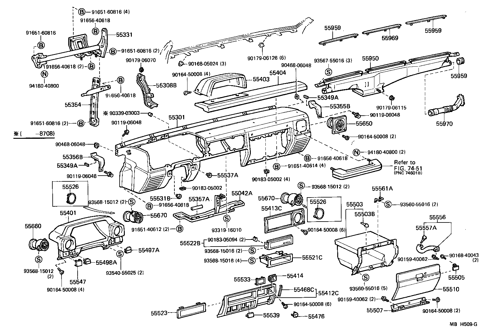  LAND CRUISER 70 |  INSTRUMENT PANEL GLOVE COMPARTMENT