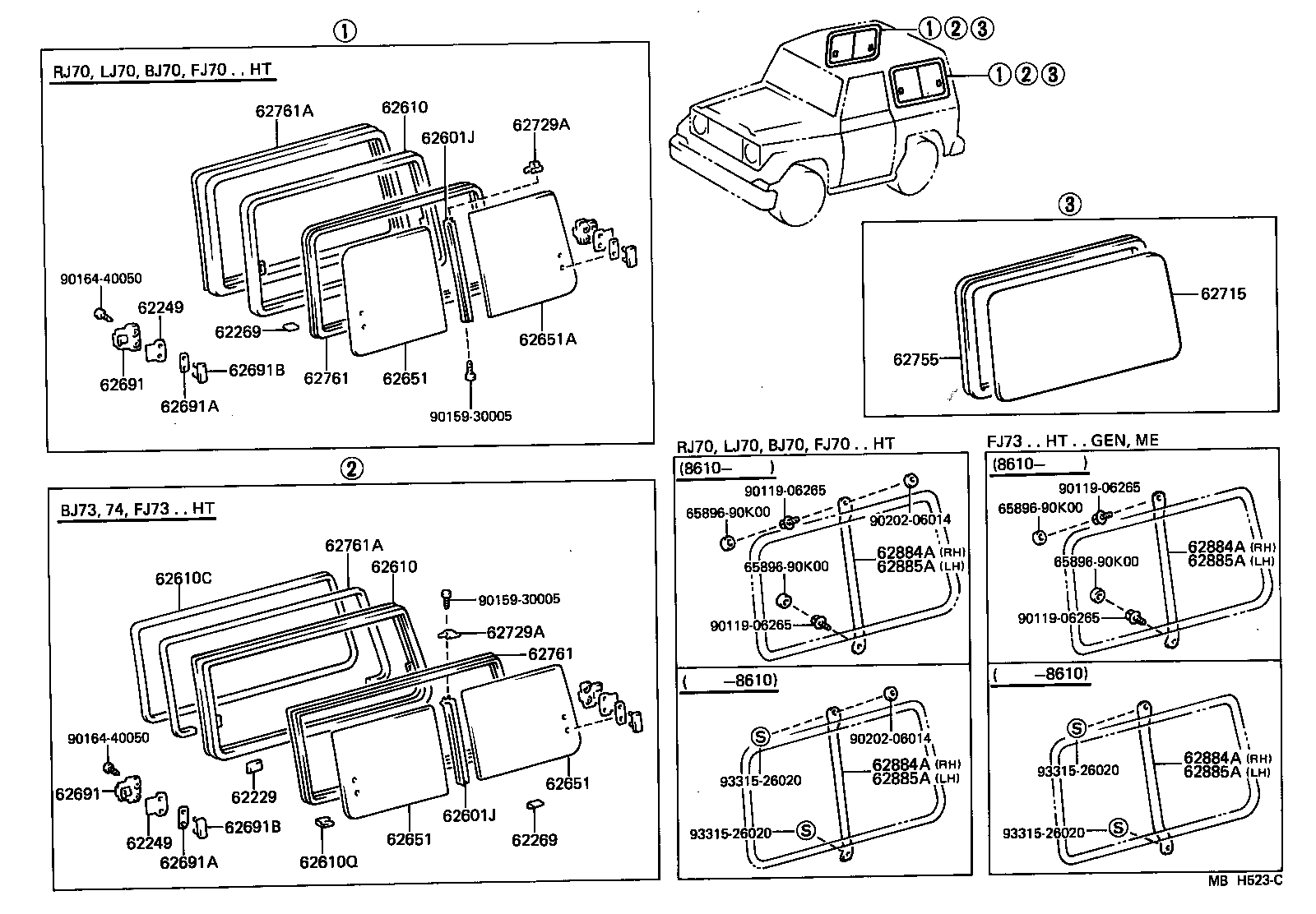  LAND CRUISER 70 |  SIDE WINDOW