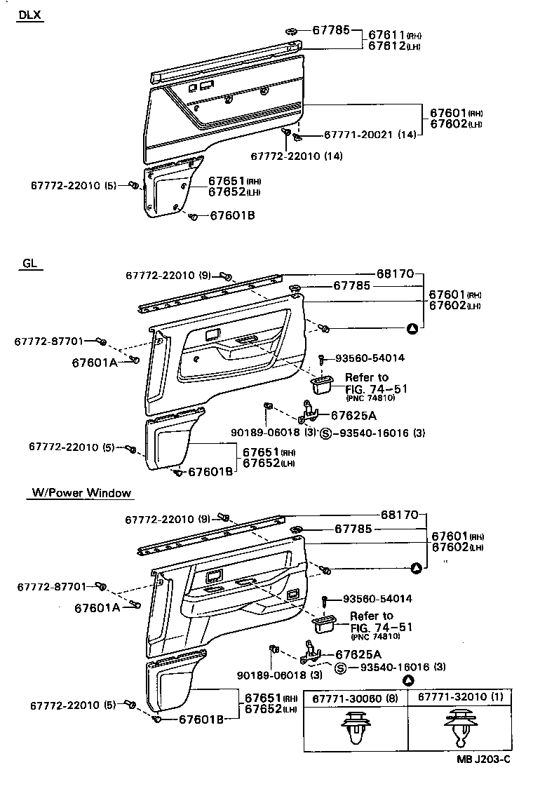  MODEL F |  FRONT DOOR PANEL GLASS