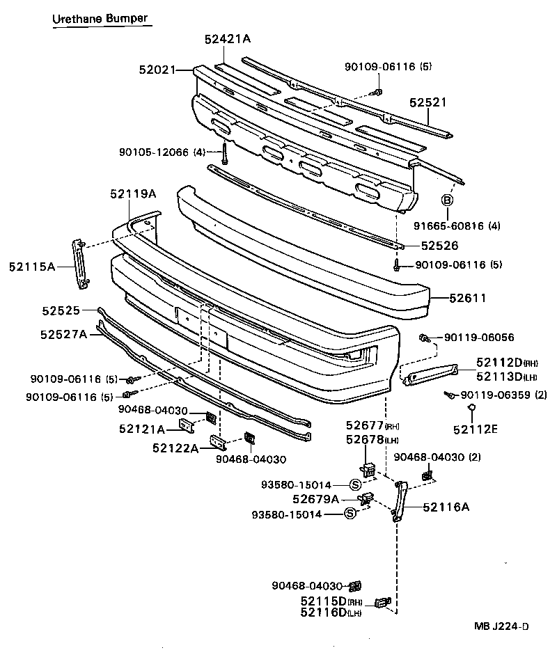 MODEL F |  FRONT BUMPER BUMPER STAY