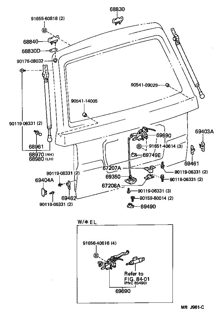  LITEACE |  BACK DOOR LOCK HINGE