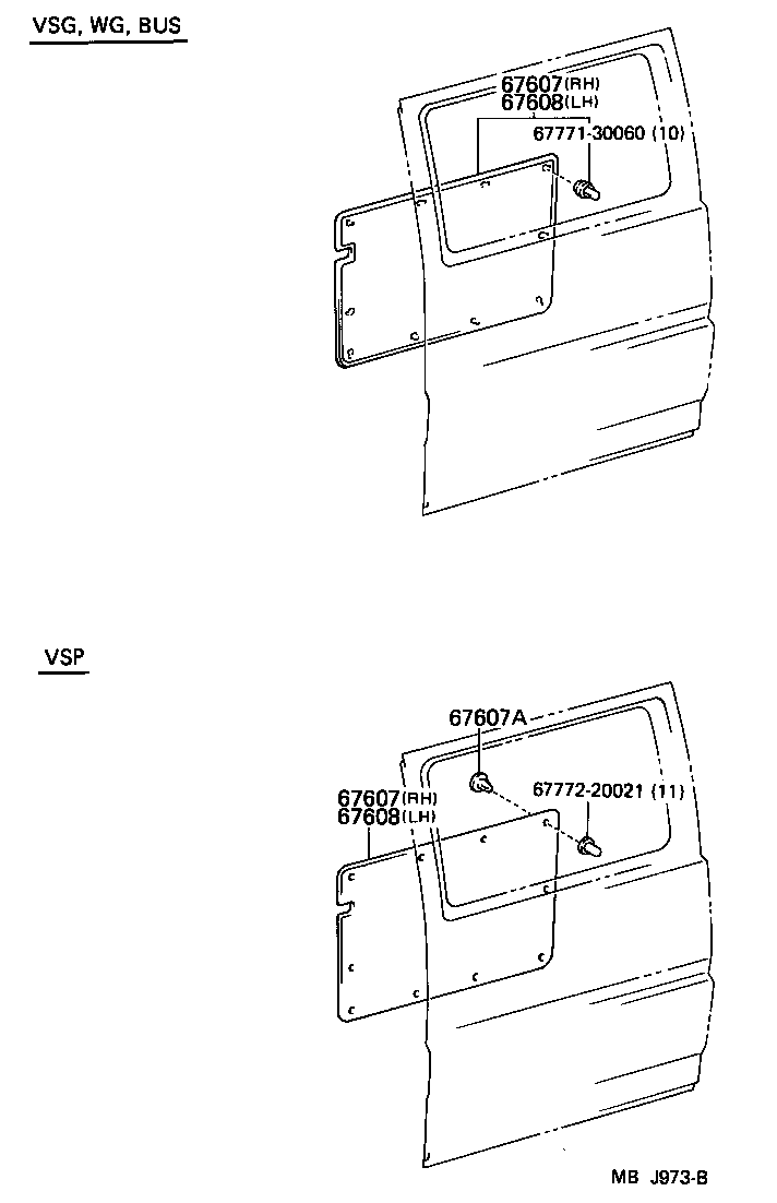  LITEACE |  REAR DOOR PANEL GLASS