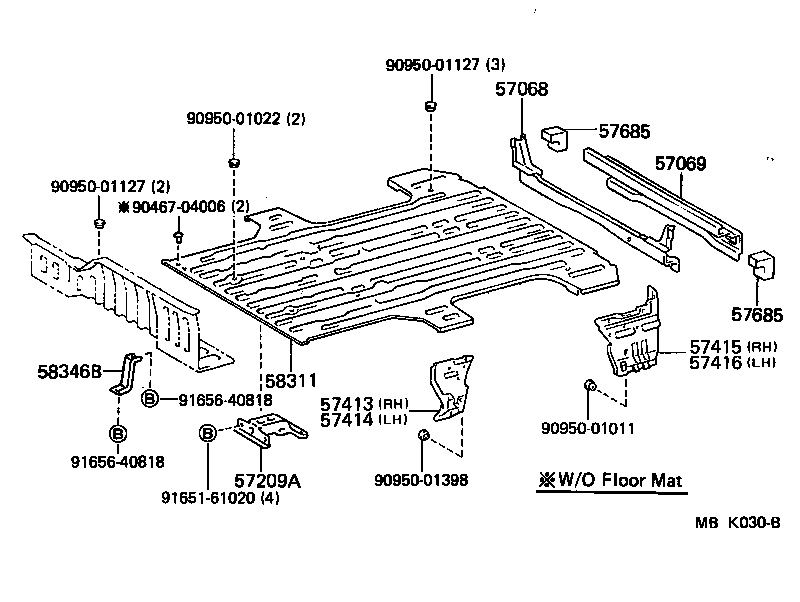  LITEACE |  REAR FLOOR PANEL REAR FLOOR MEMBER