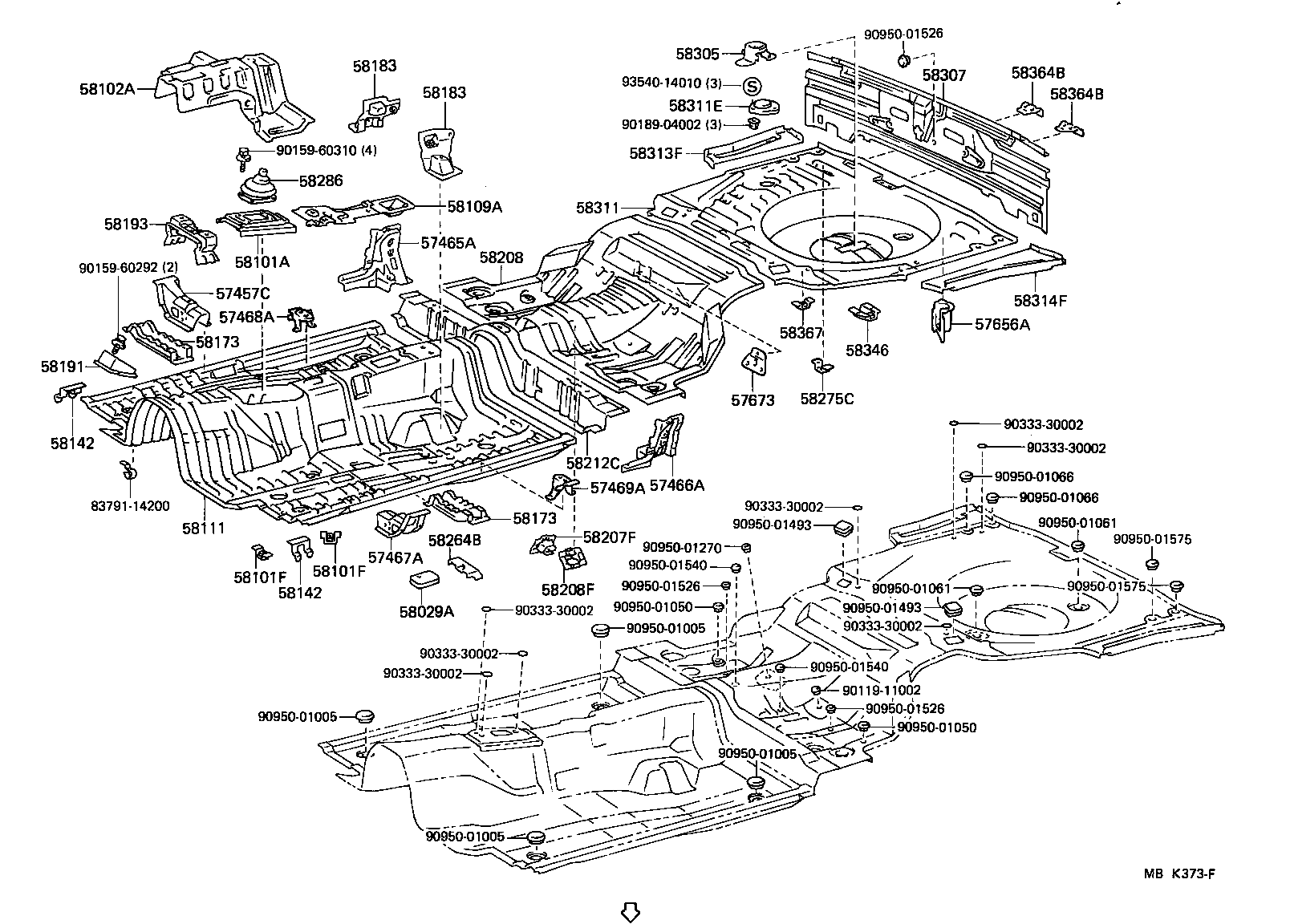  SUPRA |  FLOOR PAN LOWER BACK PANEL