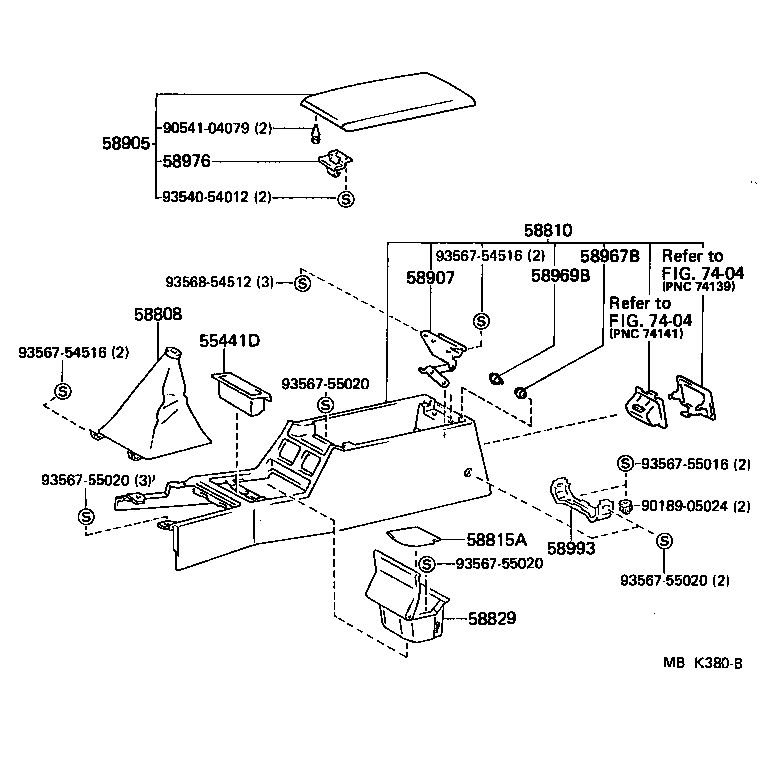  SUPRA |  CONSOLE BOX BRACKET