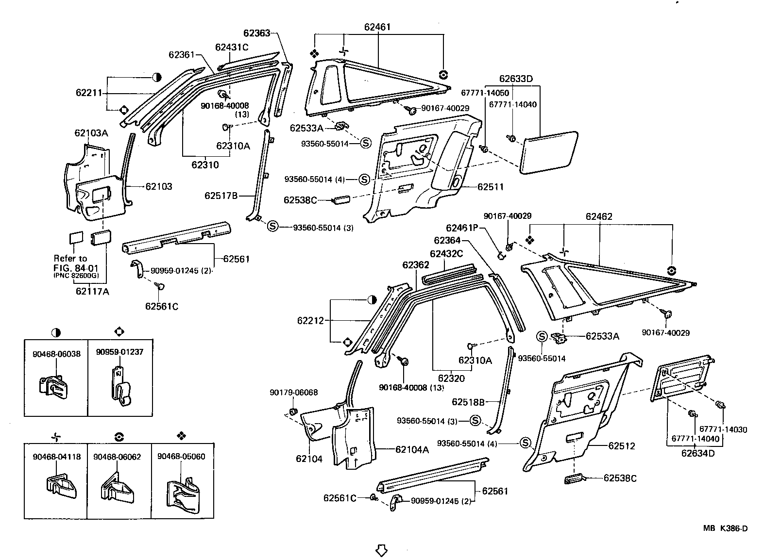  SUPRA |  INSIDE TRIM BOARD DOOR OPENING TRIM MOULDING