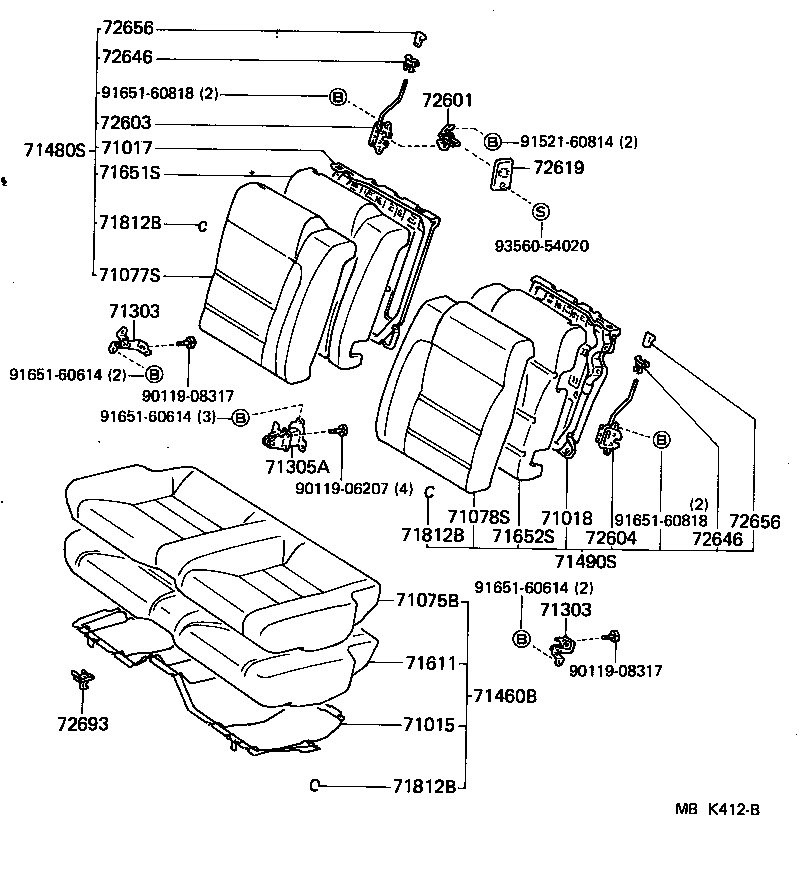  SUPRA |  REAR SEAT SEAT TRACK