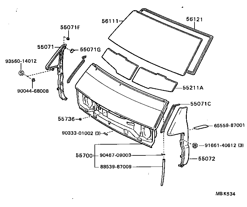  MODEL F |  FRONT PANEL WINDSHIELD GLASS