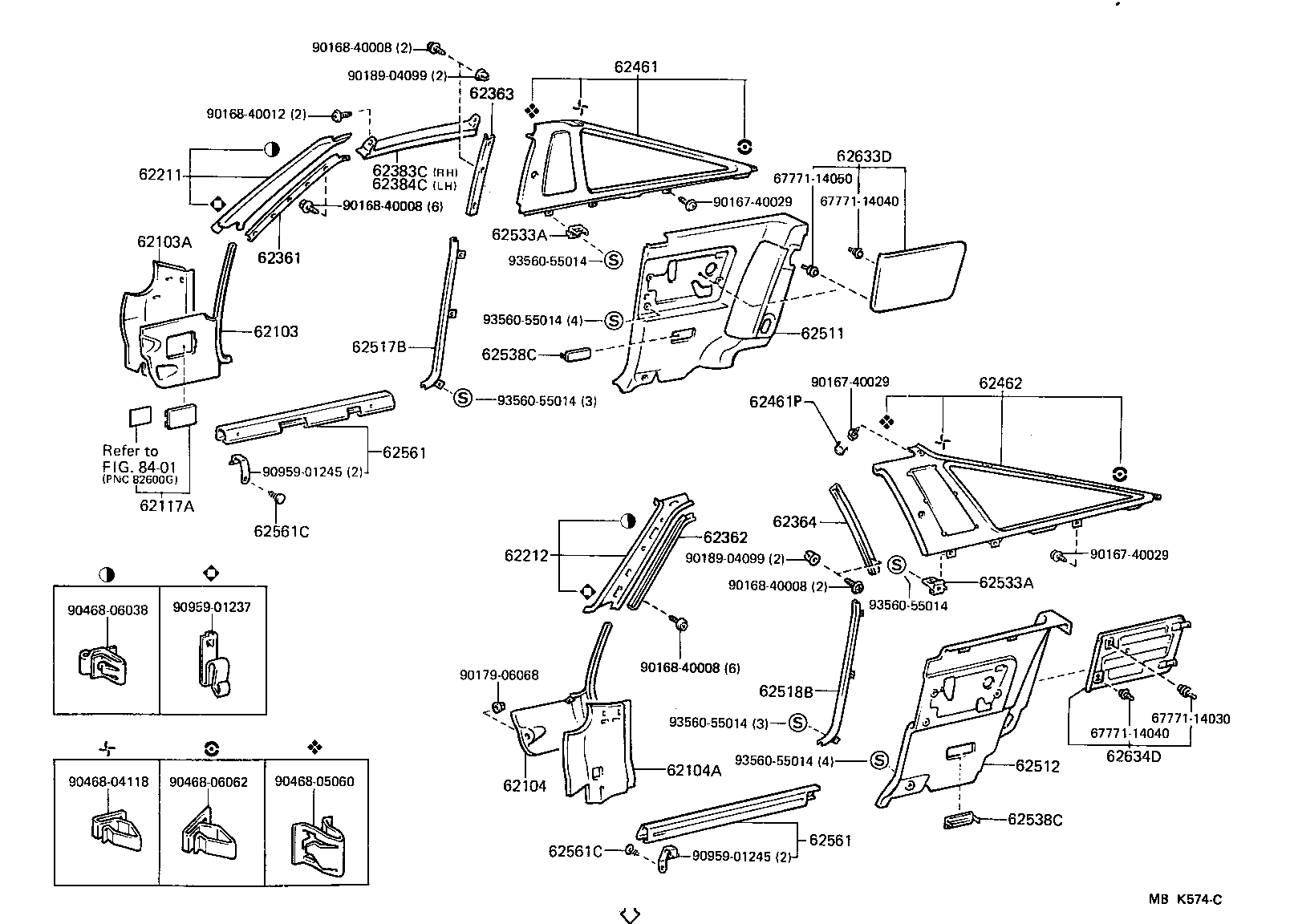  SUPRA |  INSIDE TRIM BOARD DOOR OPENING TRIM MOULDING