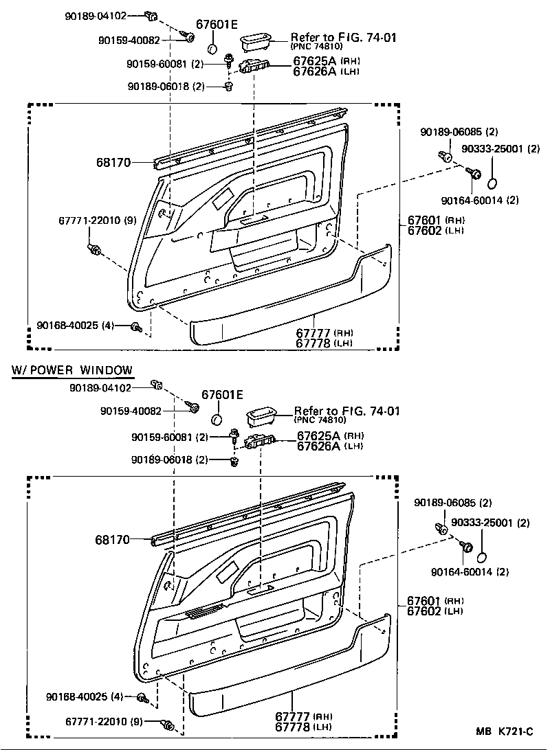  MR2 |  FRONT DOOR PANEL GLASS