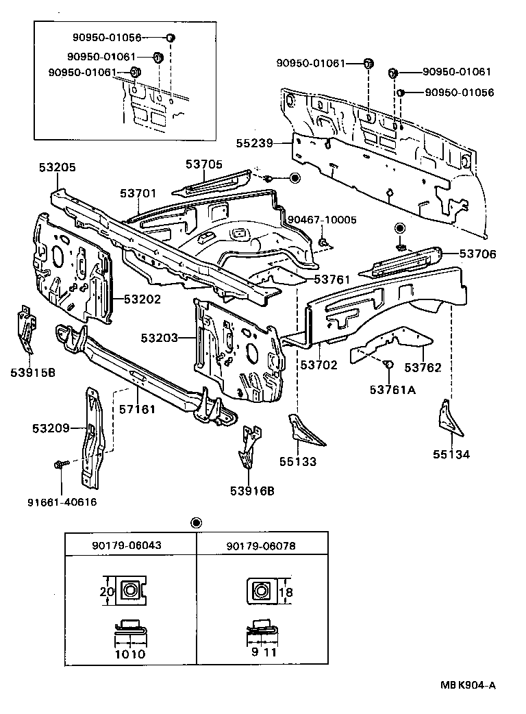  STOUT |  FRONT FENDER APRON DASH PANEL