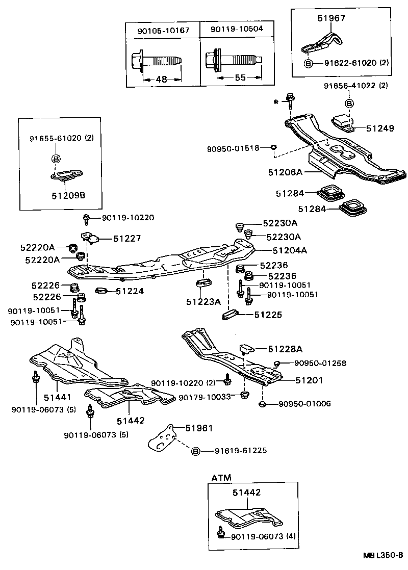  CAMRY |  SUSPENSION CROSSMEMBER UNDER COVER