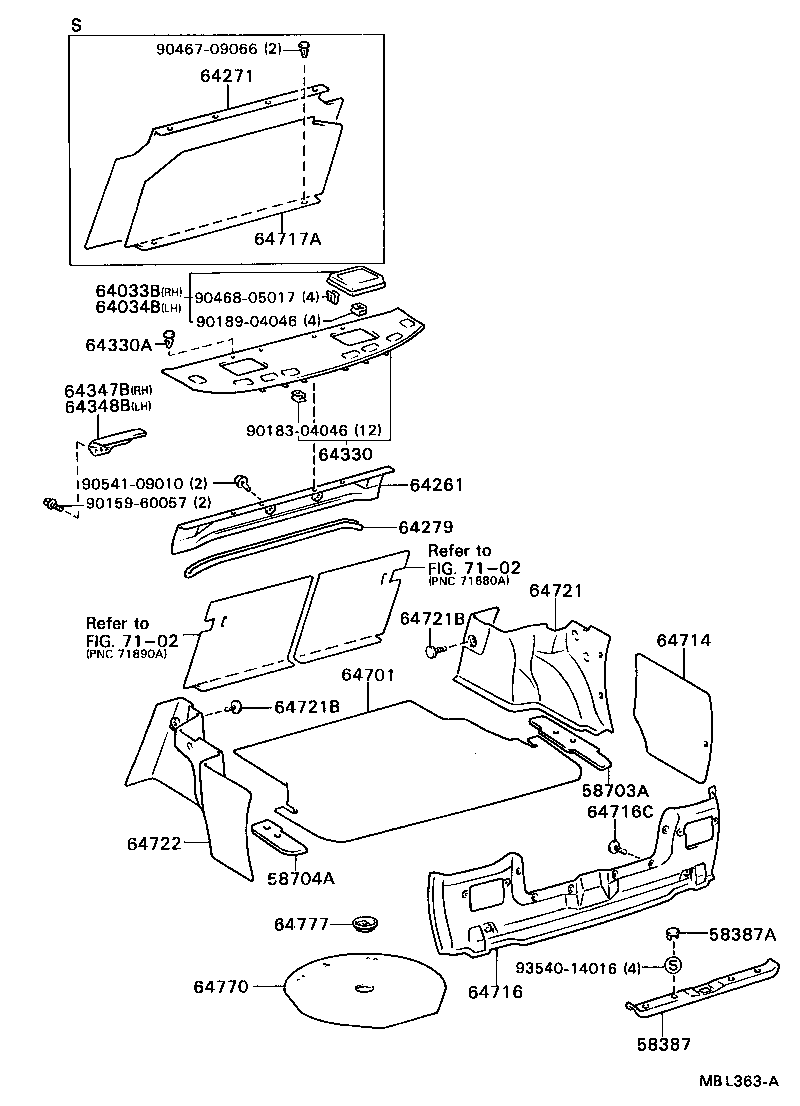  CAMRY |  PACKAGE TRAY PANEL LUGGAGE COMPARTMENT MAT
