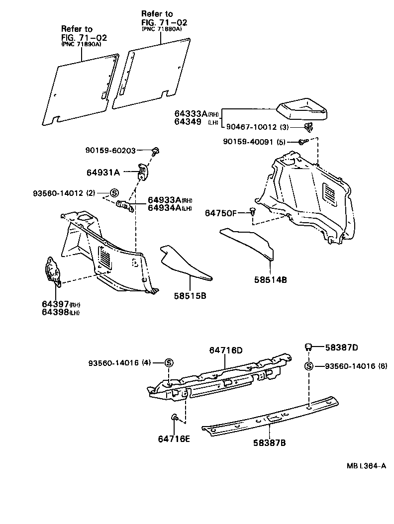  CAMRY |  DECK BOARD DECK TRIM COVER