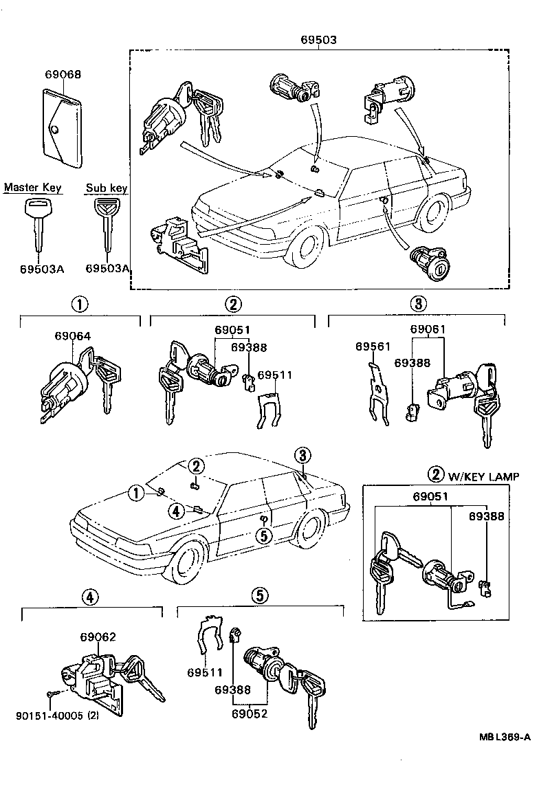  CAMRY |  LOCK CYLINDER SET