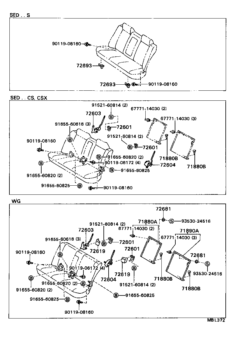  CAMRY |  REAR SEAT SEAT TRACK