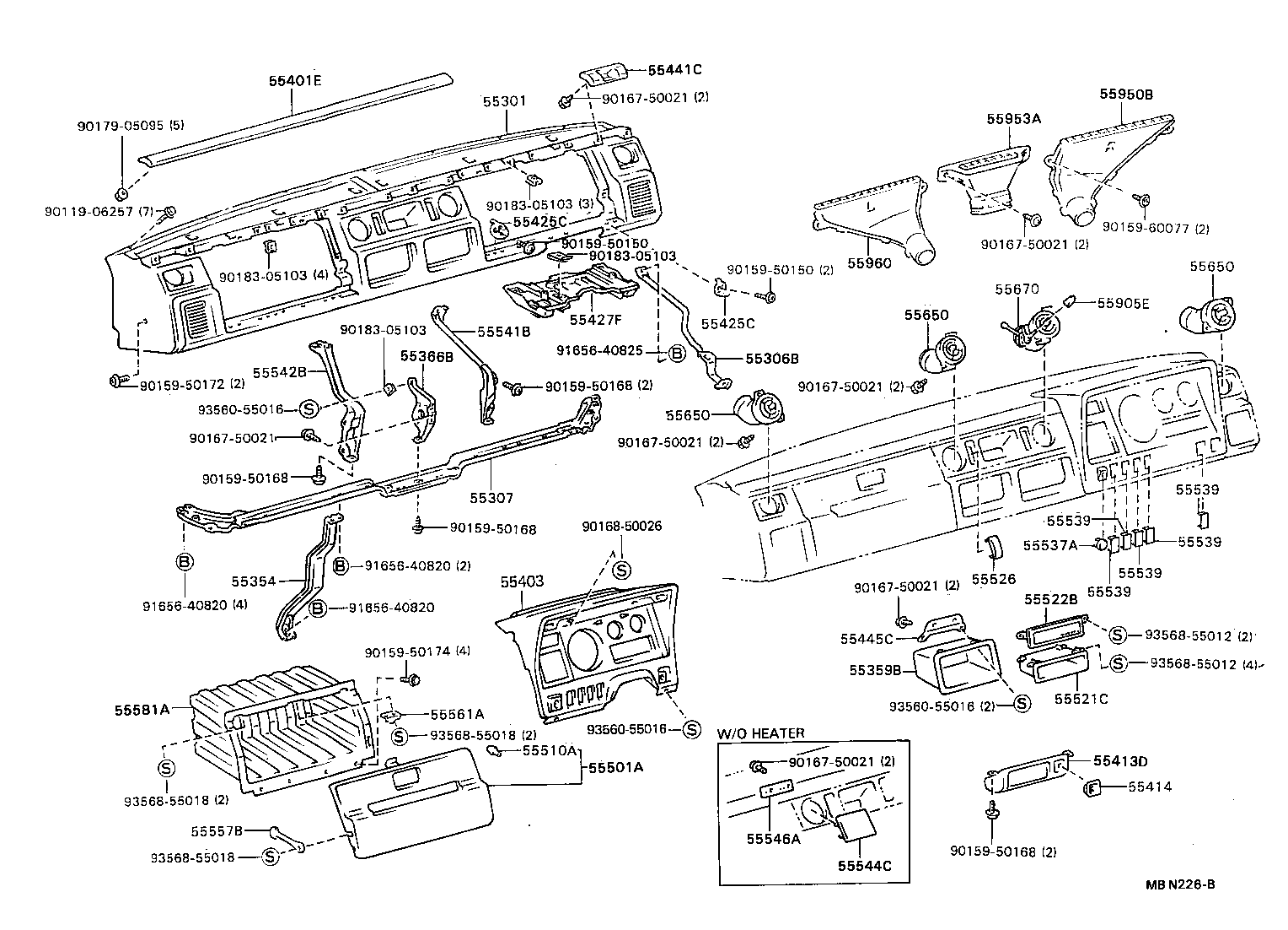  DYNA 200 |  INSTRUMENT PANEL GLOVE COMPARTMENT