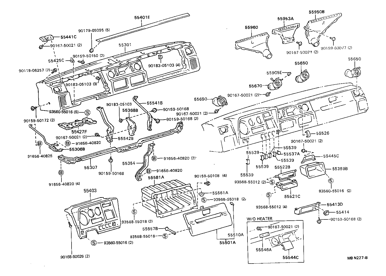  DYNA 200 |  INSTRUMENT PANEL GLOVE COMPARTMENT