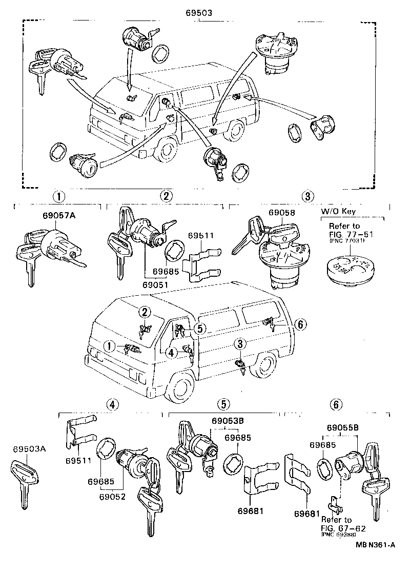  DYNA 200 |  LOCK CYLINDER SET