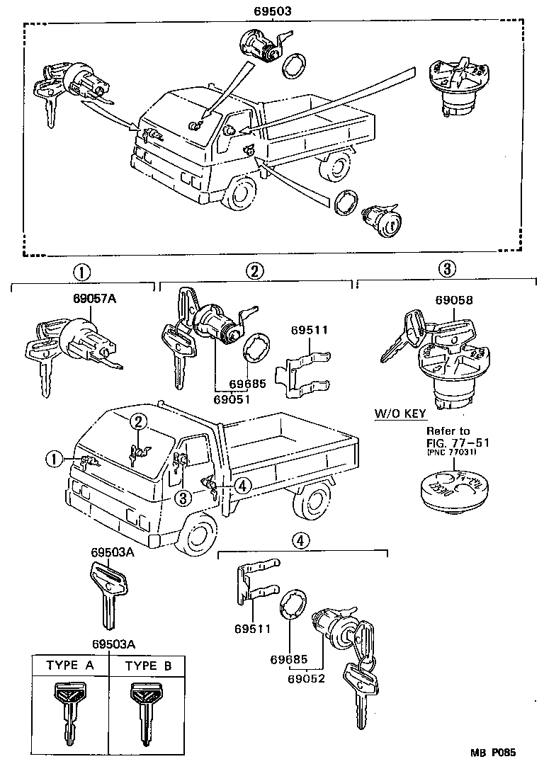  DYNA100 |  LOCK CYLINDER SET