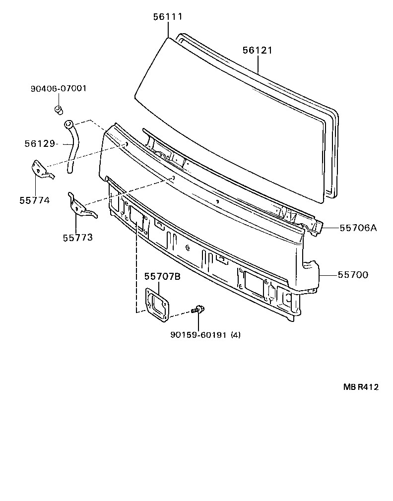  DYNA 200 |  FRONT PANEL WINDSHIELD GLASS