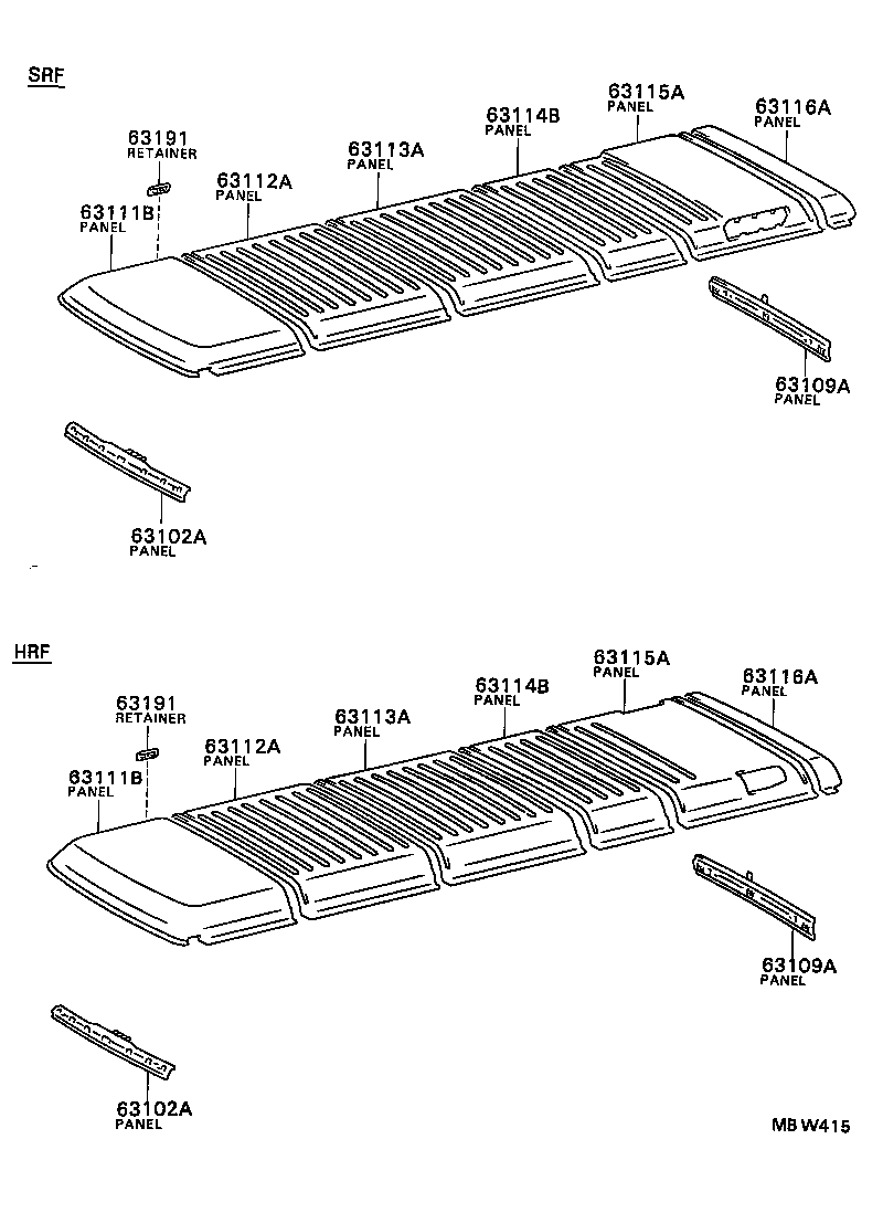  COASTER |  ROOF PANEL BACK PANEL