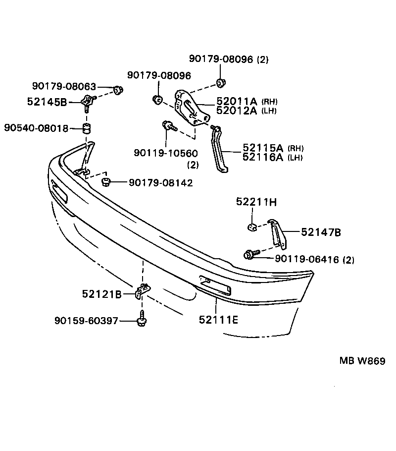  T100 |  FRONT BUMPER BUMPER STAY