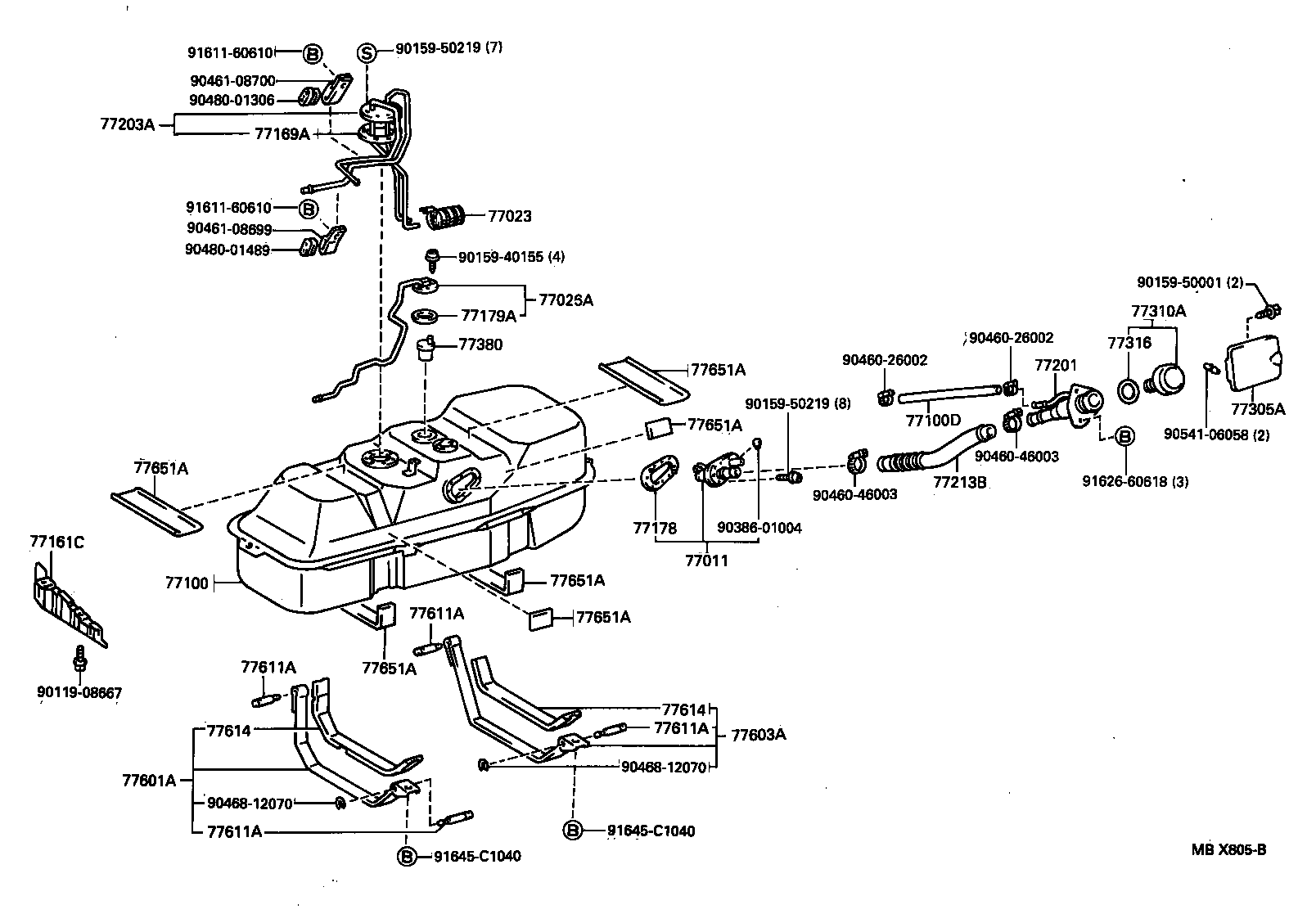  T100 |  FUEL TANK TUBE