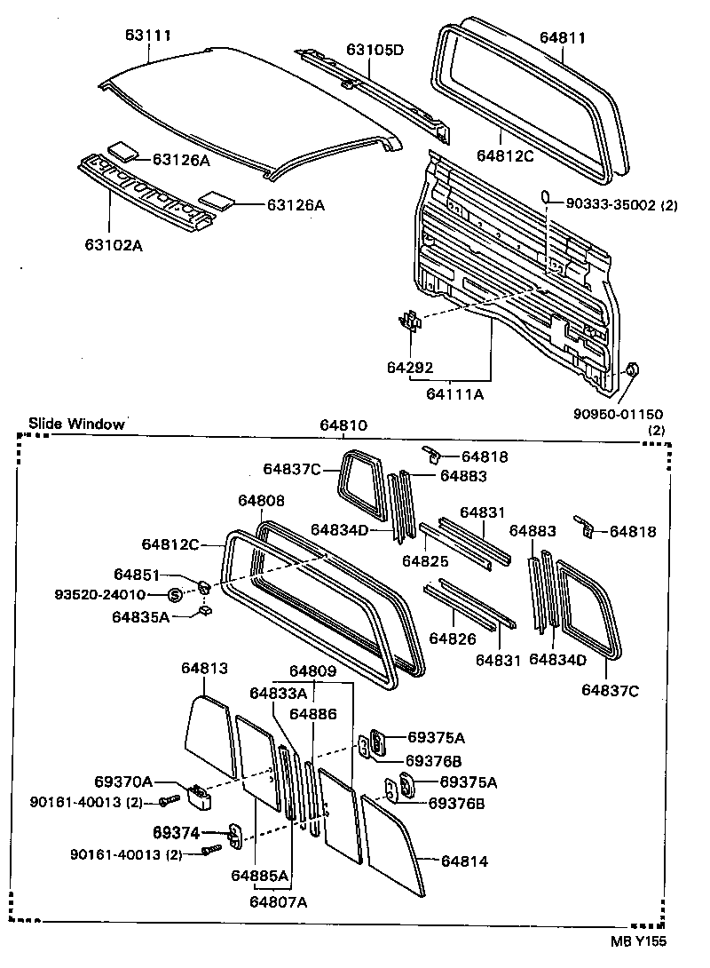  T100 |  ROOF PANEL BACK PANEL