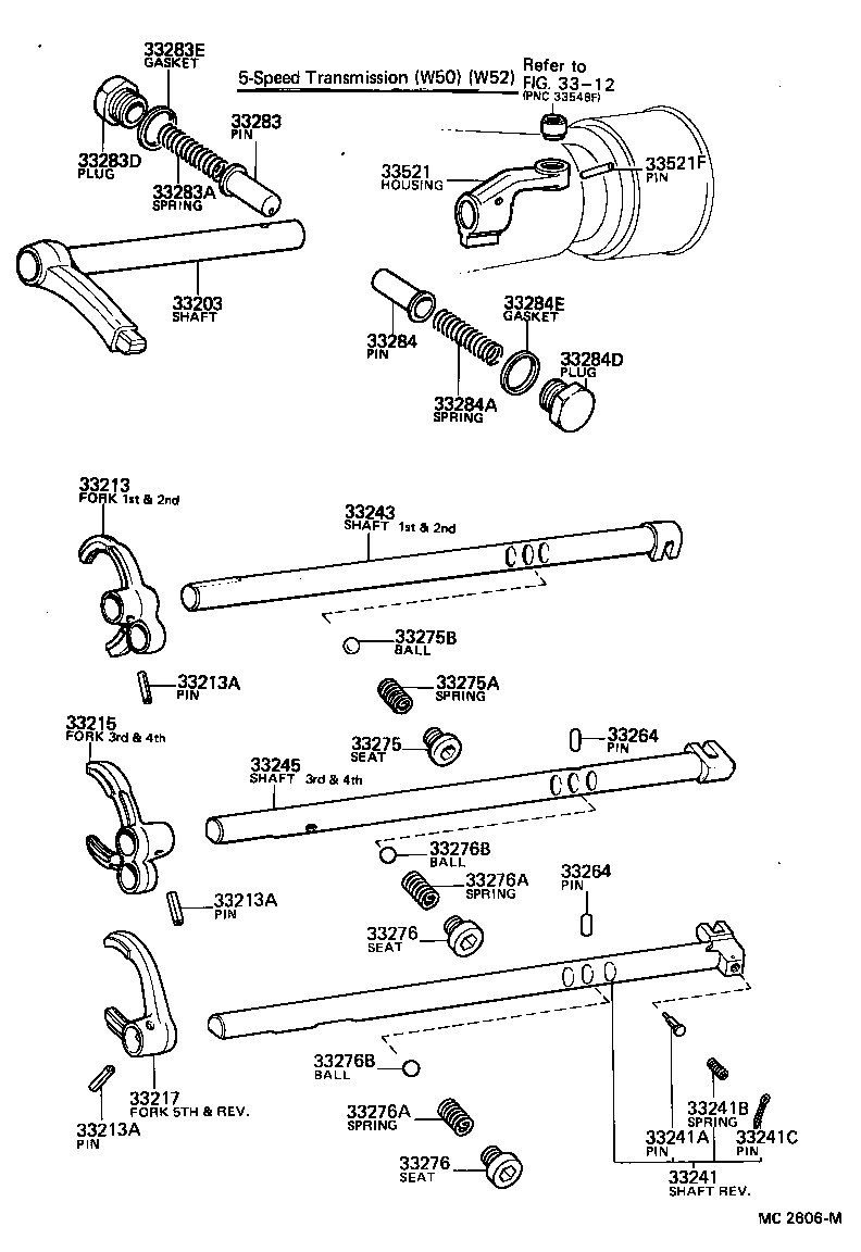  HILUX |  GEAR SHIFT FORK LEVER SHAFT MTM